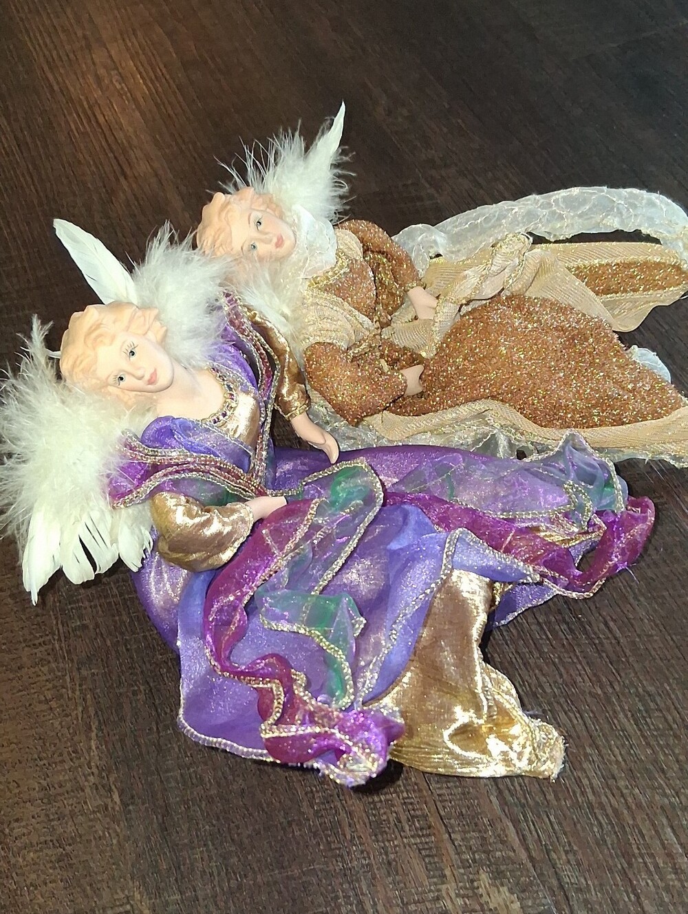 Whimsical Santas Best Purple and Gold Angel Figurine - Home Accents